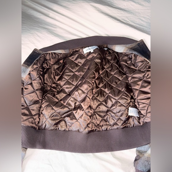 🤎Veronica Beard Stanley Bomber Jacket in Multi Color Plaid SZ 10 Elbow patches - Picture 14 of 16